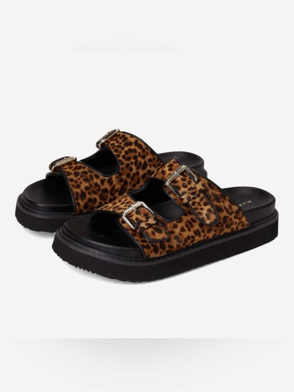 EUC Marc Fisher Leopard-Print Sandals - Size 8, Style name: Agustaly